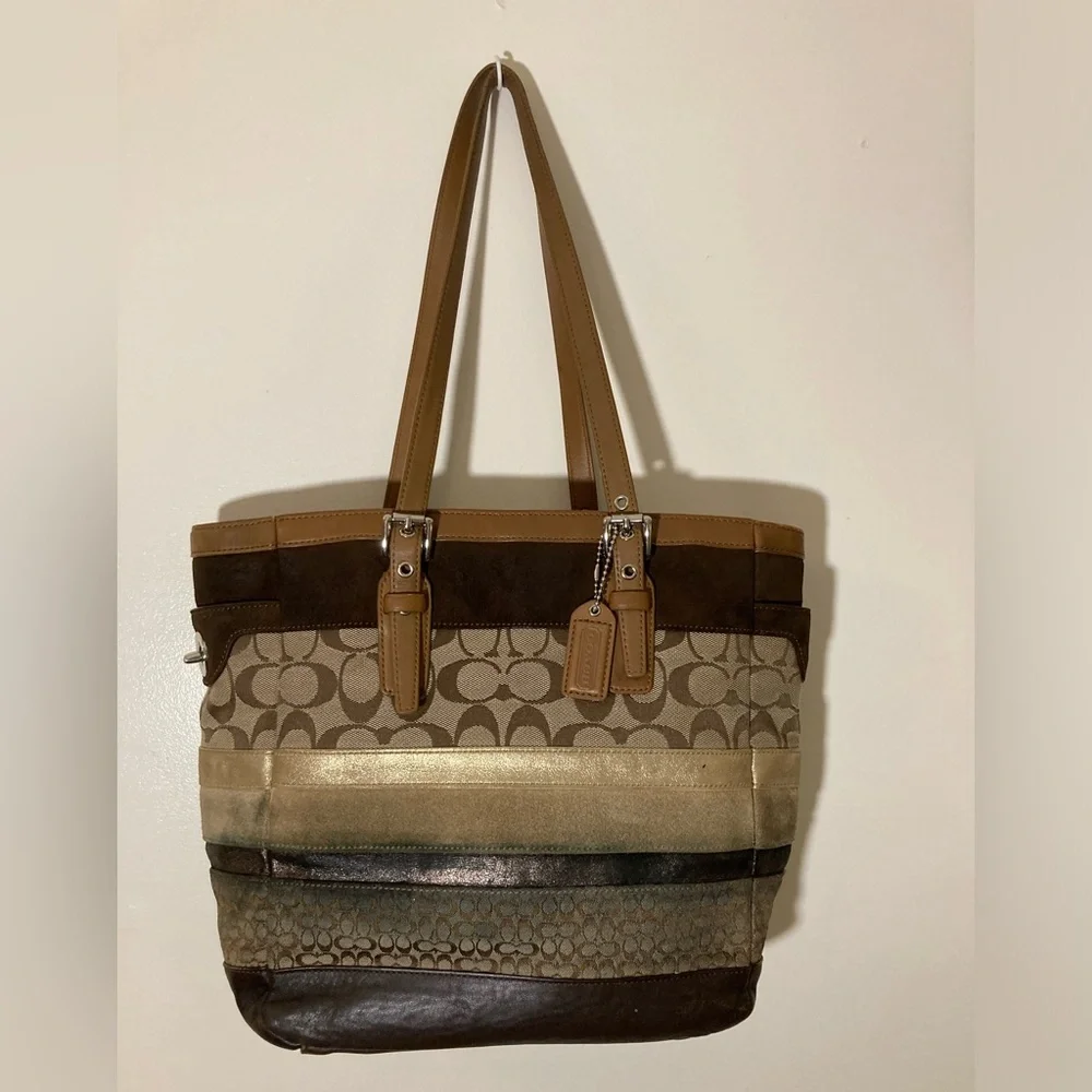 Coach Tote No. F11529 VINTAGE PATCHWORK EDITION shoulderbag and Wallet set - Picture 2 of 10